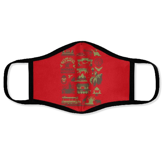 Animal Kingdom Retro Face Masks, Disney Animal Face Masks, Disney Wild Face Masks, Vintage Safari Mode Face Masks