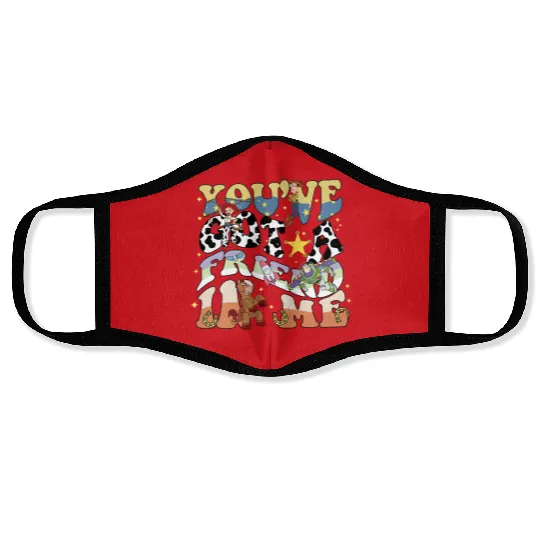 Retro Disney Toy Story You've Got A Friend In Me Face Masks, Vintage Characters Group Matching, Kid Youth Toddler Face Masks