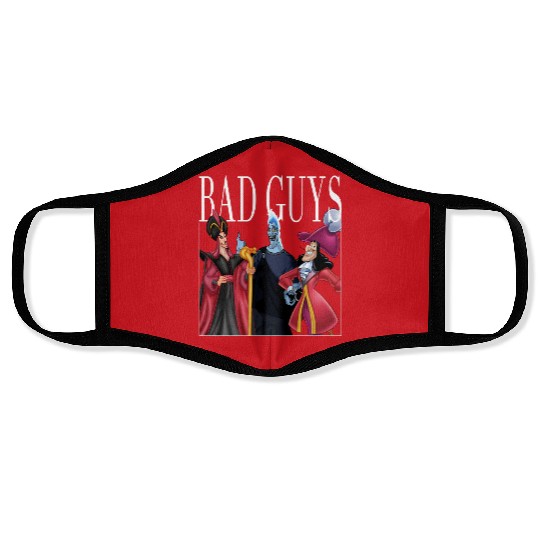 Disney Villains Bad Guys Face Masks, Jafar, Captain Hook, Hades Face Masks