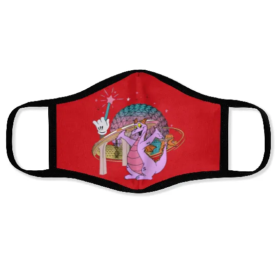 Disney Dragon Figment Face Masks Epcot Figment Face Masks, Mascot Figment Face Masks