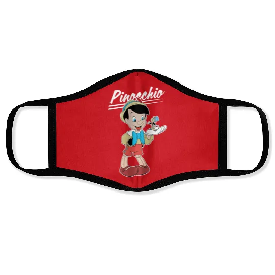 Retro Disney Pinocchio and Jiminy Cricket Face Masks