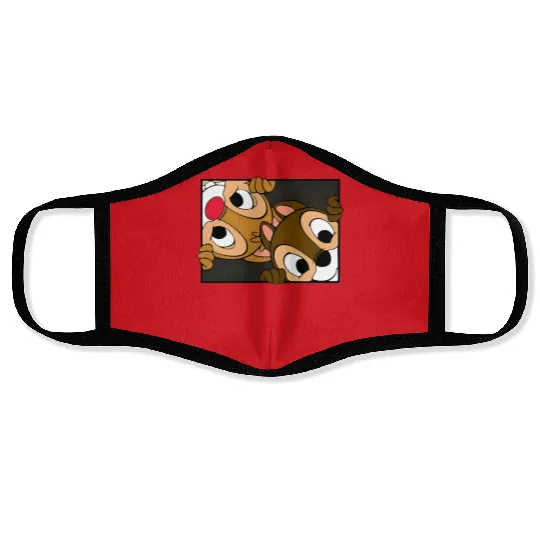 Chip n Dale Face Masks, Disney Character Face Masks, Chip and Dale Characters, Chip n Dale Snacks Face Masks