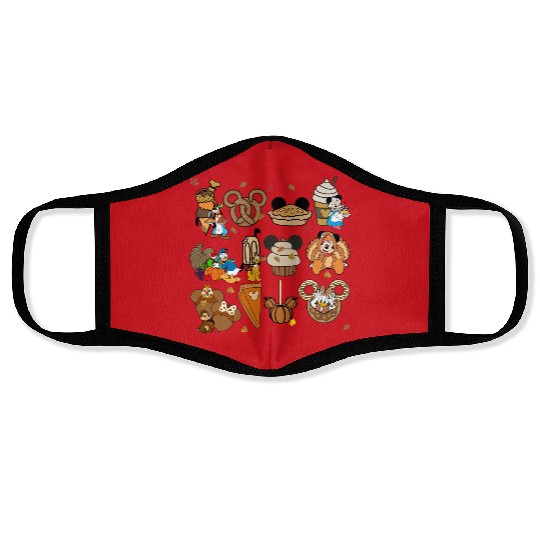 Disney Thanksgiving Face Masks, Disney Fall Vibes Face Masks, Mickey Mouse Pumpkin Drink Face Masks