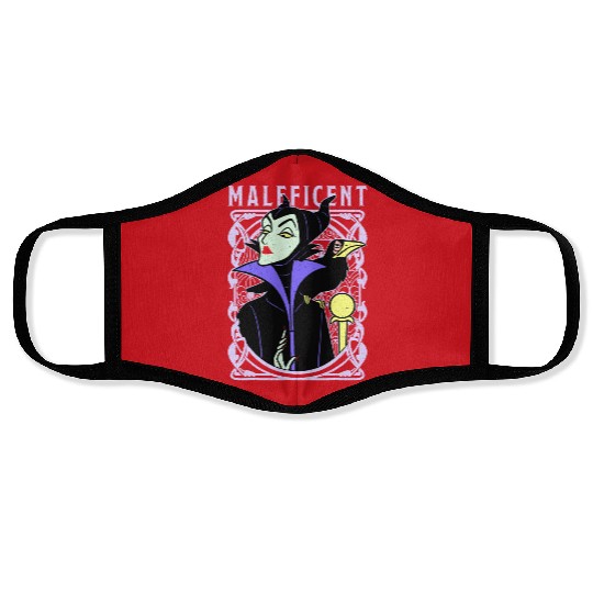 Vintage Disney Villains Sleeping Beauty Maleficent Old School Poster Face Masks