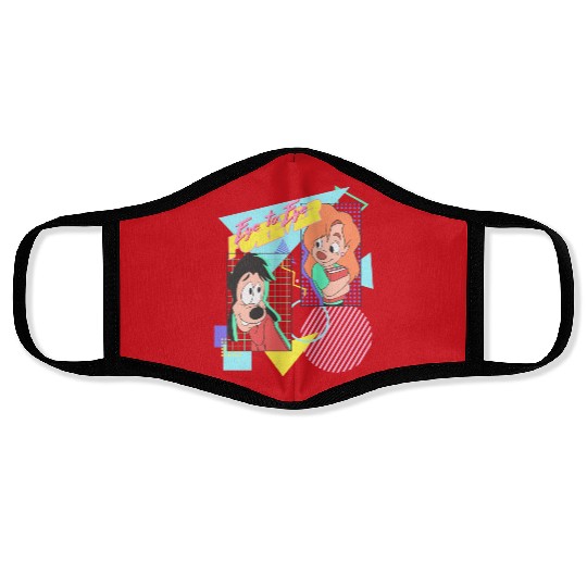 Retro 90s Disney A Goofy Movie Max Roxanne Eye To Eye Poster Face Masks