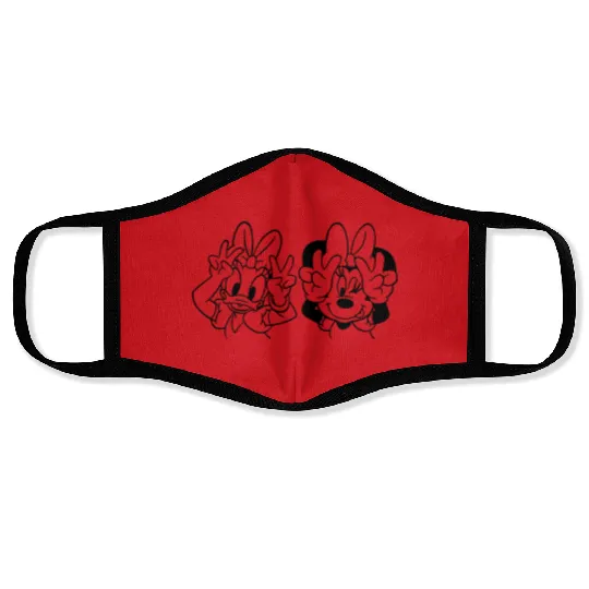 Daisy Duck and Minnie Mouse, Minnie Mouse Face Masks, Family Disney Face Masks