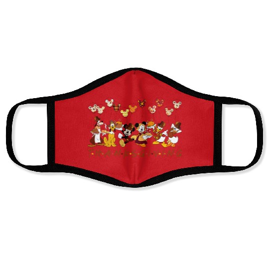 Disney Thanksgiving Face Masks, Disney Mickey Hoody, Mickey and Friends Face Masks