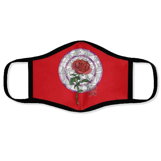 Disneyss Beauty And The Beast Stained Glass Rose Face Masks