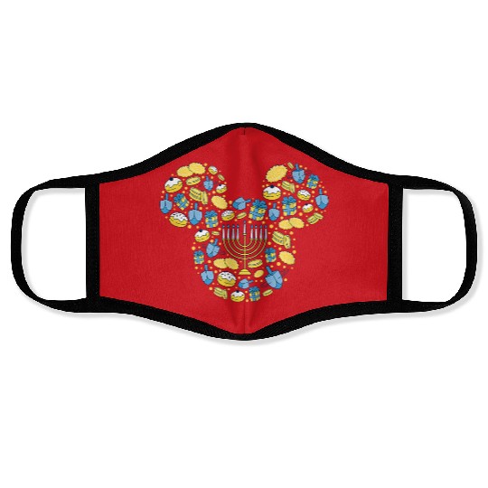 Disney Mickey Mouse Icon Hanukkah Chanukah Dreidel Menorah Face Masks