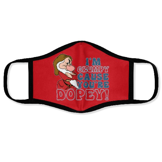 Disney I'm Grumpy Because You're Dopey Face Masks, Snow White Grumpy Face Masks