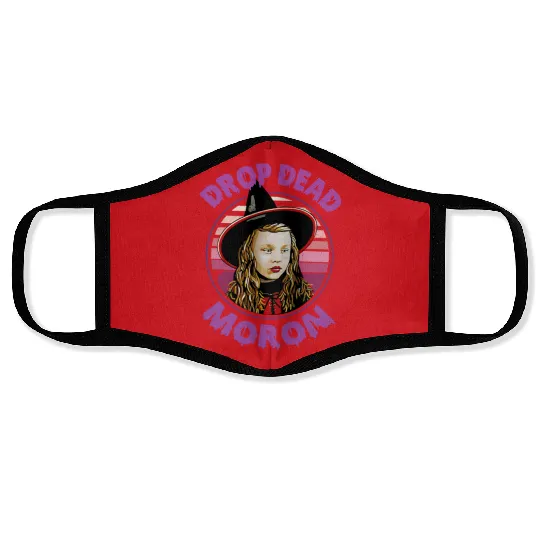 Discover Dani Dennison Hocus Pocus Drop Dead Moron Halloween Face Masks, Disney Witch Scary Movie Face Masks