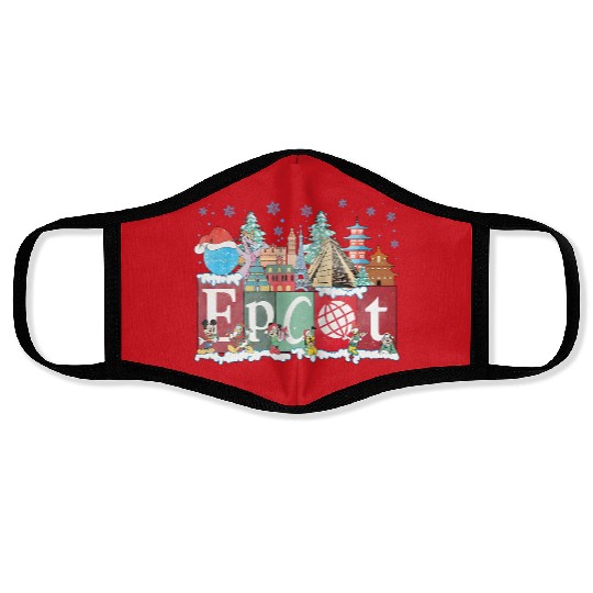 Disney Epcot Christmas Face Masks, Joy to the World Christmas 2023 Face Masks