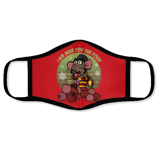 Rizzo the Rat I Am Here For The Food  Face Masks, Disney The Muppet Christmas Carol Face Masks