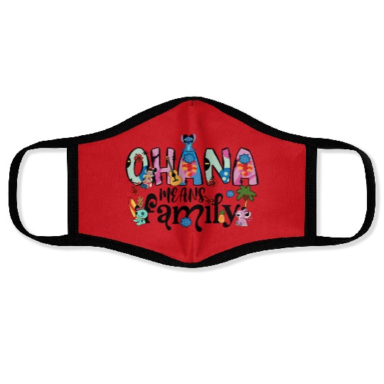 Ohana Means Family Face Masks, Ohana Face Masks, Disney Face Masks