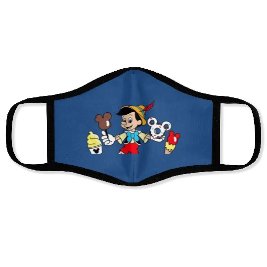 Pinocchio Snacks Face Masks, Disney Snacks Face Masks, Funny Disney Snacks Face Masks