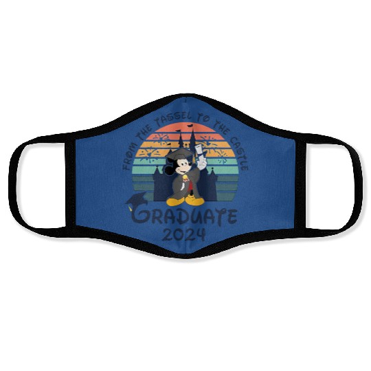 Disney Graduation 2024 Face Masks, Disney Minnie Graduate Face Masks, Disney Grad Face Masks