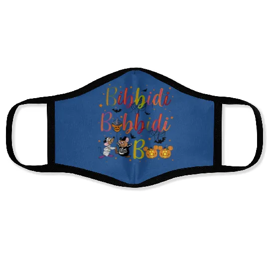 Retro Bibbidi Bobbidi Boo Halloween Face Masks, Jaq And Gus Face Masks,Halloween Pumpkin Face Masks, Disney Cinde Face Masks