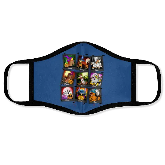 Disney Dogaholic Face Masks, Vintage Disney Dogs Halloween Face Masks, Disney Halloween Face Masks, Dog Mom Who Loves Disney, Dogs Halloween Face Masks