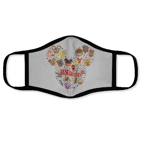 B.est Day Ever Face Masks - Disney Trip Face Masks - Cute Disney For The Snacks Face Masks