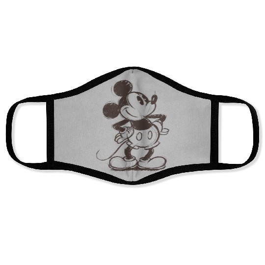 Disney Mickey & Friends Mickey Mouse Sketch Classic Pose Portrait Face Masks, Magic Kingdom Face Masks