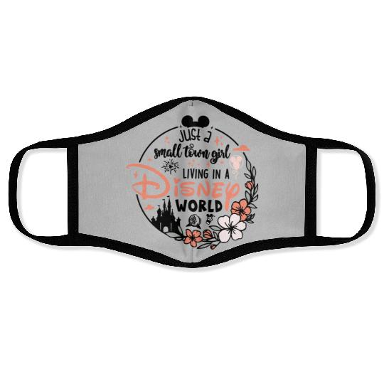 Just a Small Town Girl Living in a Disney World Face Masks, Disney World Face Masks, Disney Face Masks