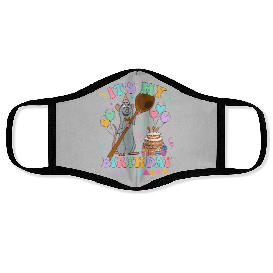 Ratatouille Remy It's My Birthday Face Masks Disney Family Matching Face Masks