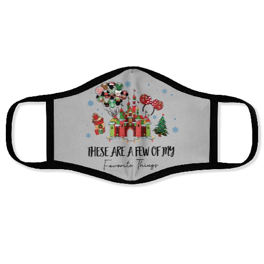 These Are A Few Of My Favorite Things Christmas Face Masks, Disney Christmas Snacks Face Masks