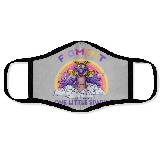 Cute Figment One Little Spark Disney Epcot Snack Drinking Face Masks