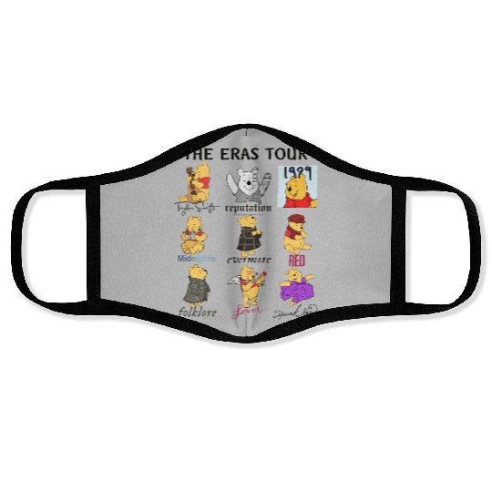 Winnie The Pooh Eras Tour Face Masks, Disney Pooh Face Masks, Pooh Bear Face Masks, Winnie The Pooh Face Masks