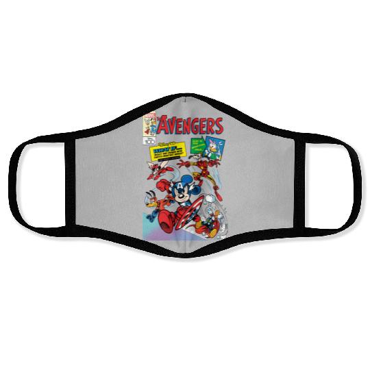 Disney 100 Mickey Mouse & Friends Avengers Comics Book Retro Face Masks