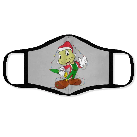 Disney Jiminy Cricket Pinocchio Santa Christmas Lights Face Masks