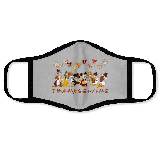 Vintage Mickey And Friends Thanksgiving Face Masks, Disney Thanksgiving Fall Face Masks