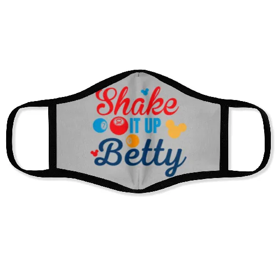 Shake it up Betty! Disney Cruise Line Bingo Face Masks | Disney Cruise Face Masks | Disney Bingo Face Masks