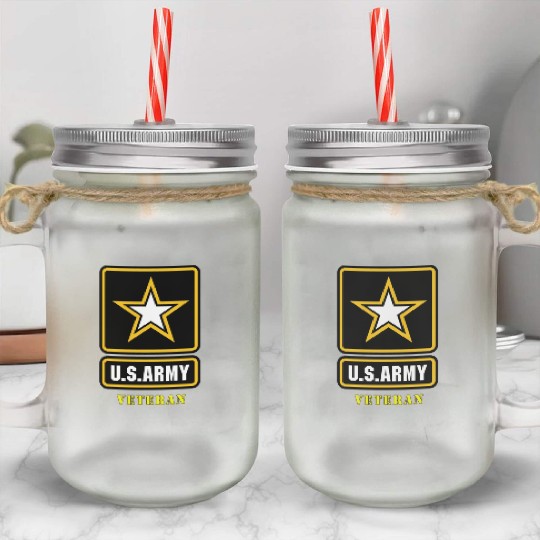 US Army Veteran Mason Jar Cups