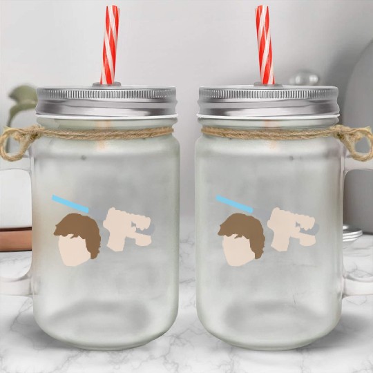 Luke Skywalker Lightsaber Mason Jar Cups