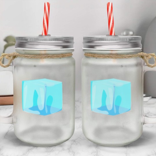 Ice Cube Mason Jar Cups