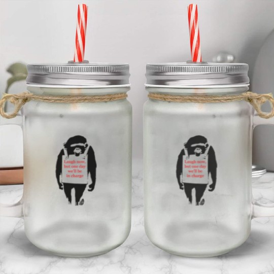 Laugh Now Monkey Sandwich Mason Jar Cups