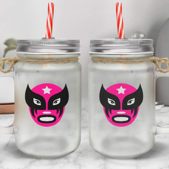 Sport vectorstock 1978393 Wrestling Maske 001 Mason Jar Cups