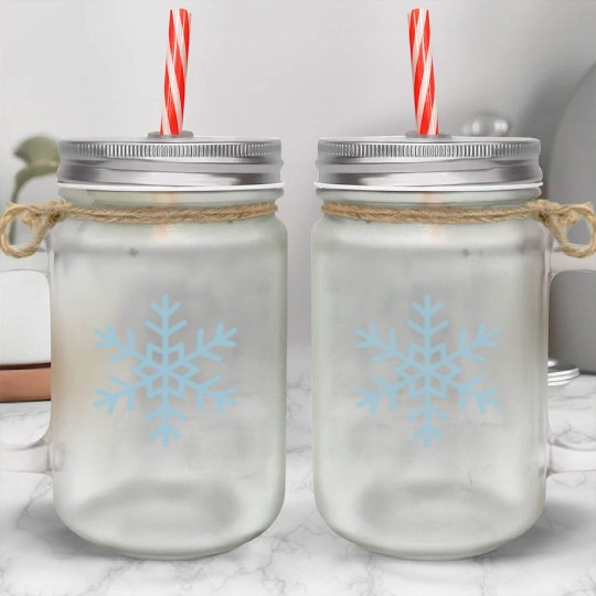 snowflake Mason Jar Cups