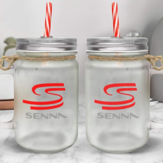 ayrton senna Mason Jar Cups