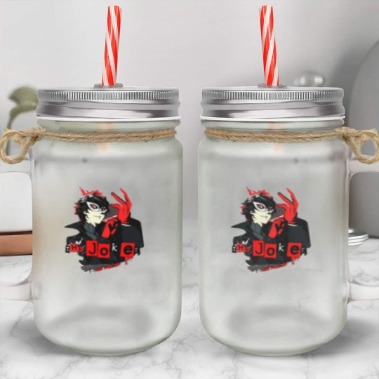 Persona 5 joker Mason Jar Cups