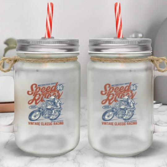 Speed Racer Vintage Classic Racing Mason Jar Cups