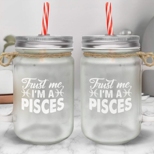 Pisces Mason Jar Cups Mason Jar Cups