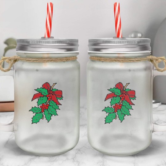 Mistletoe Mason Jar Cups