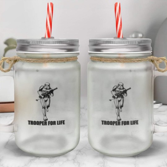 Star Wars Storm Trooper for life Mason Jar Cups
