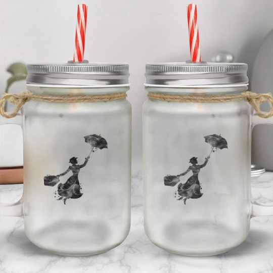 Mary Poppins Mason Jar Cups