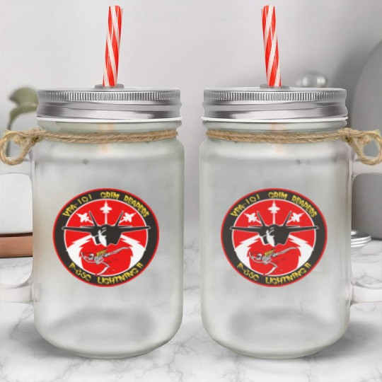 F-35 Lightning II VFA-101 Grim Reapers Mason Jar Cups