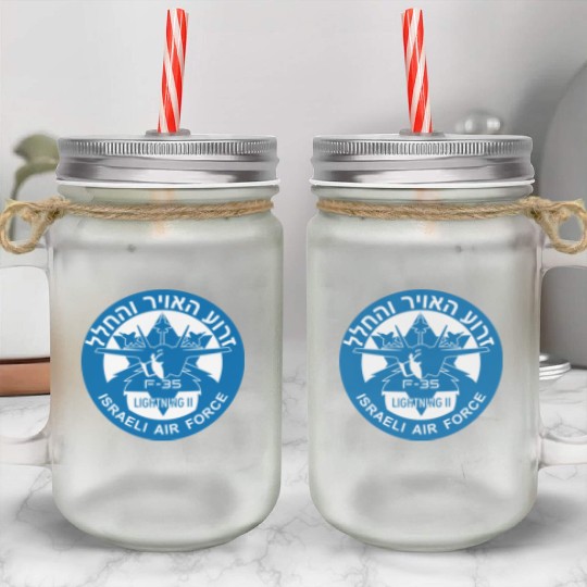 F-35 Lightning II Israel Mason Jar Cups