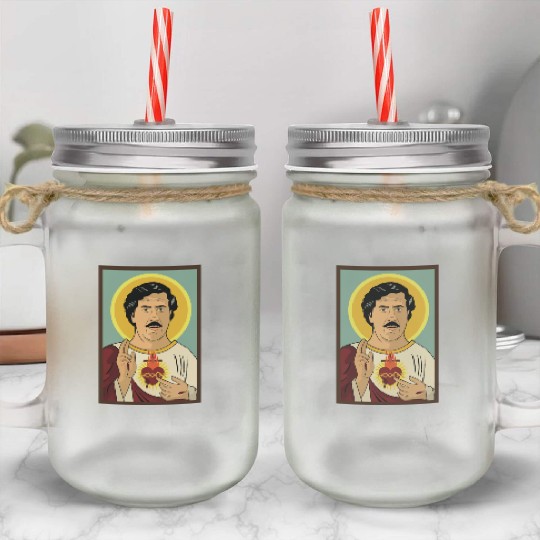 Pablo Escobar Jesus Mason Jar Cups