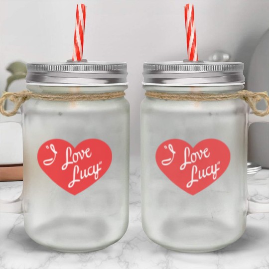 I Love Lucy Mason Jar Cups